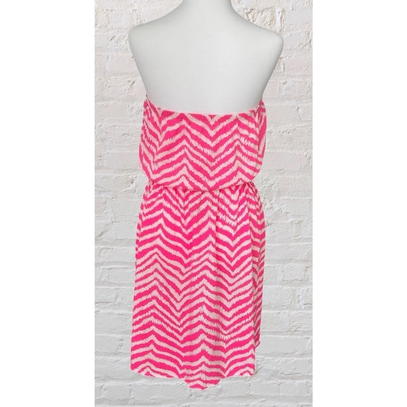 Lilly Pulitzer Pink Strapless Zebra Print Dress! EUC! Size Medium! - Picture 3 of 6